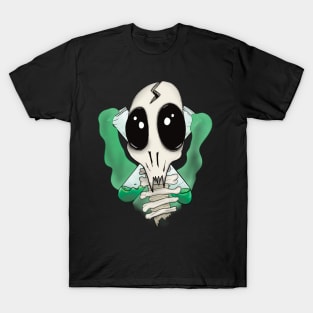 Weird Science Lab Alien Skull and Cross Test Tubes T-Shirt